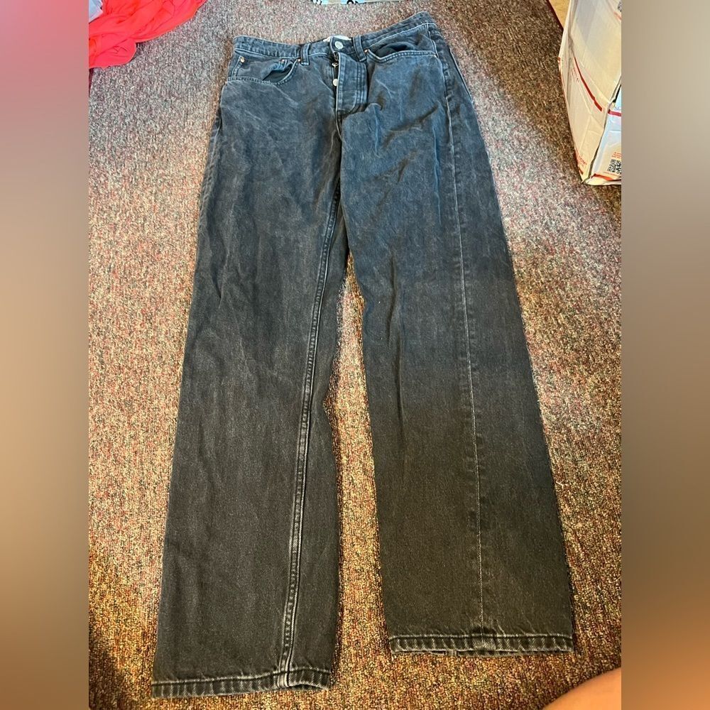 ASOS‎ black button fly jeans 30